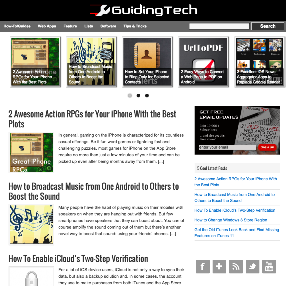 Guiding Tech website v1